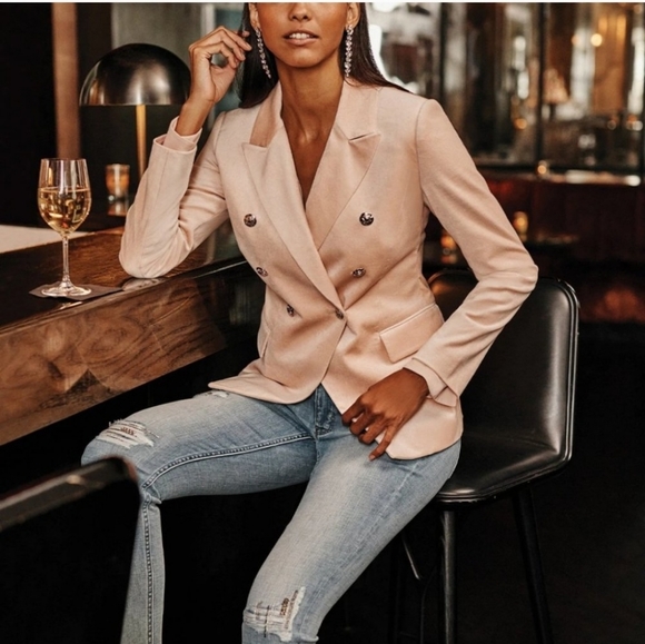 White House Black Market Pink Blazer - Picture 3 of 11